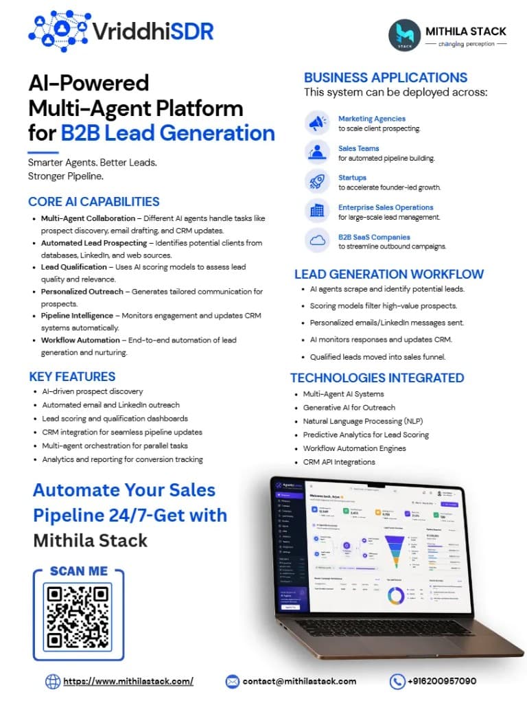 VriddhiSDR — AI Multi-Agent B2B Lead Generation
